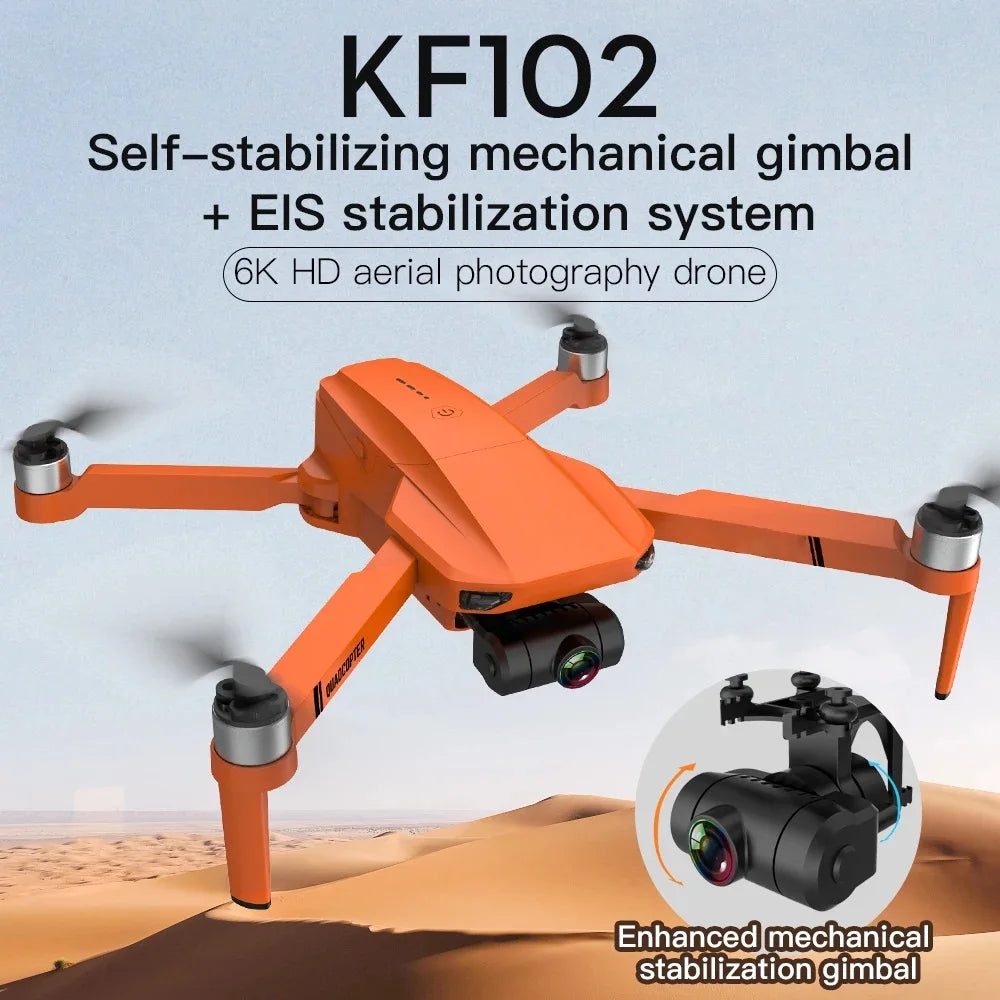 HAIXINBO KF102 GPS Drone 4k Profesional 8K HD Camera 2-Axis Gimbal Anti-Shake Aerial Photography Brushless Foldable Quadcopter 1.2km
