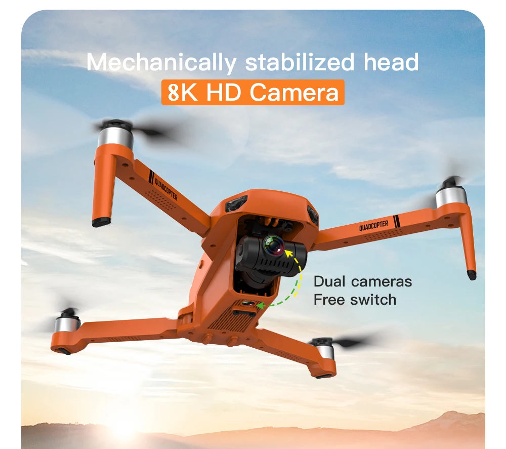 HAIXINBO KF102 GPS Drone 4k Profesional 8K HD Camera 2-Axis Gimbal Anti-Shake Aerial Photography Brushless Foldable Quadcopter 1.2km